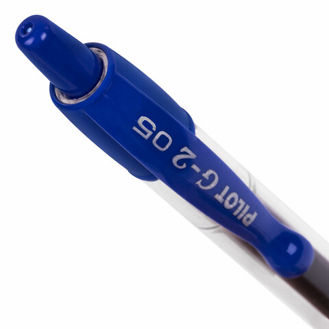 Ручка гелевая автоматическая с грипом PILOT G-2, СИНЯЯ, корпус прозрачный, узел Ручка гелевая автоматическая с грипом PILOT G-2, СИНЯЯ, корпус прозрачный, узел