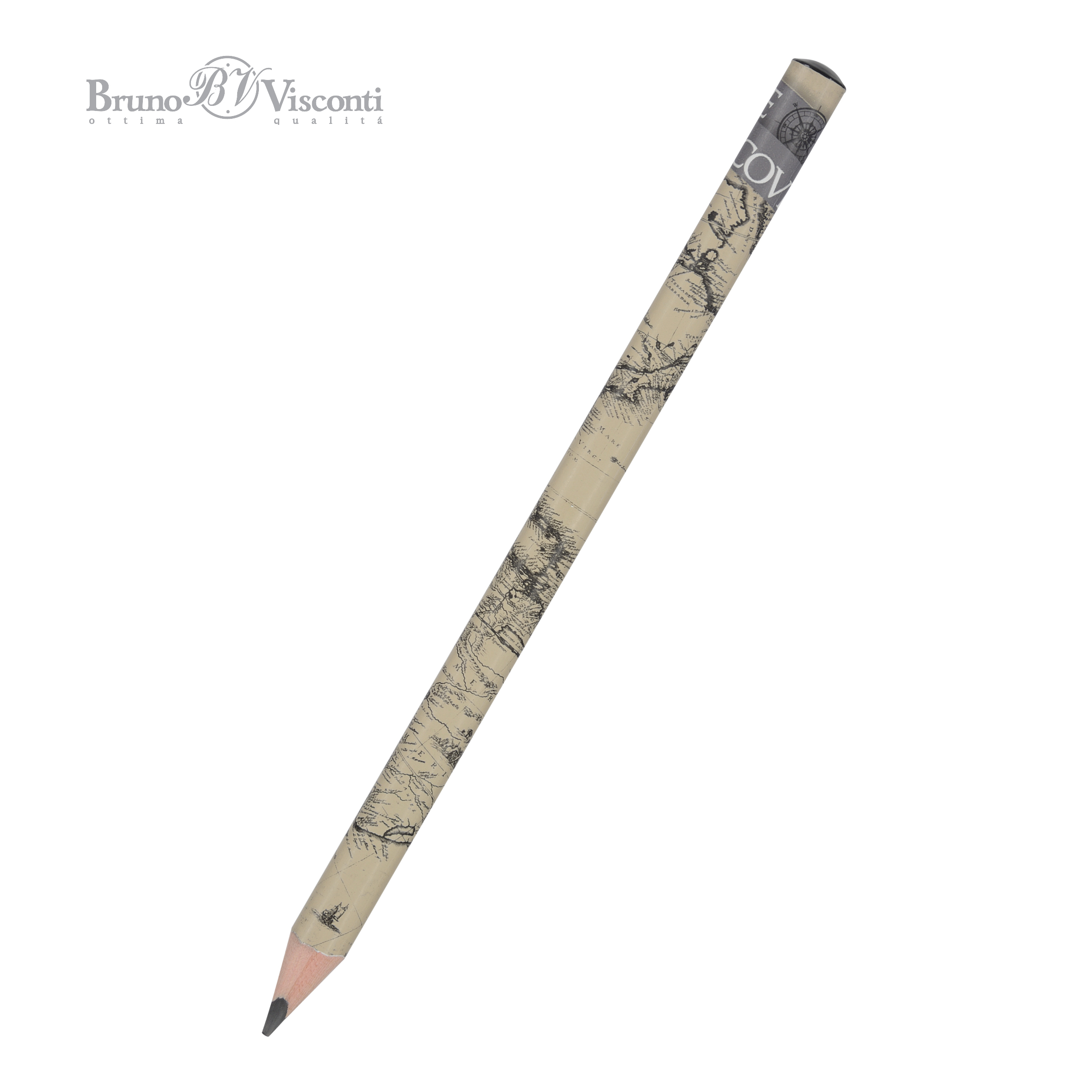 КАРАНДАШ ЧЕРНОГРАФИТОВЫЙ "HappyGraphix Jumbo. Карта мира" 4В, 3.5 MM КАРАНДАШ ЧЕРНОГРАФИТОВЫЙ "HappyGraphix Jumbo. Карта мира" 4В, 3.5 MM