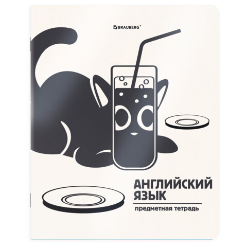 Тетрадь предметная КОТ-НЕПОСЕДА 48 л., пластиковая обложка, АНГЛИЙСКИЙ ЯЗЫК, Тетрадь предметная КОТ-НЕПОСЕДА 48 л., пластиковая обложка, АНГЛИЙСКИЙ ЯЗЫК,