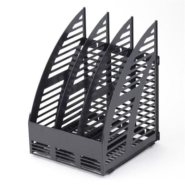 Лоток вертикальный для бумаг 240 мм черный пластик 3 отделения Лоток вертикальный для бумаг 240 мм черный пластик 3 отделения