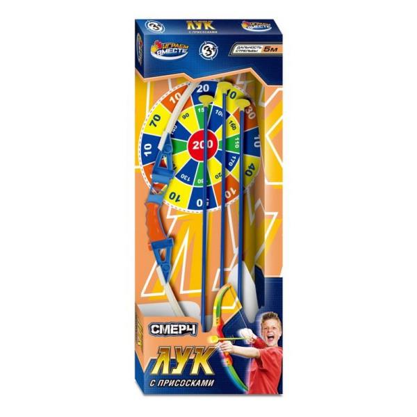 Лук с присосками кор.26,5*68,5*4,3см. ИГРАЕМ ВМЕСТЕ Лук с присосками кор.26,5*68,5*4,3см. ИГРАЕМ ВМЕСТЕ