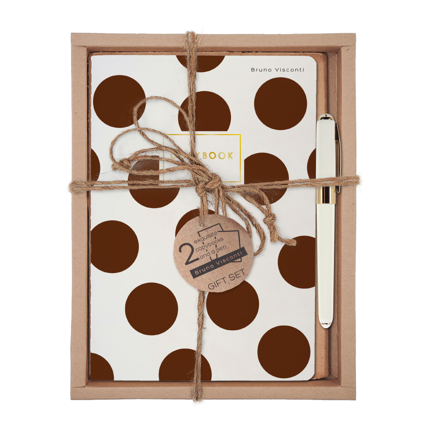 НАБОР ПОДАРОЧНЫЙ "BROWN POLKA DOT" (ДВЕ ТЕТРАДИ BV И РУЧКА) НАБОР ПОДАРОЧНЫЙ "BROWN POLKA DOT" (ДВЕ ТЕТРАДИ BV И РУЧКА)