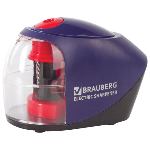 Точилка электрическая BRAUBERG "Delta", питание от 4 батареек АА,