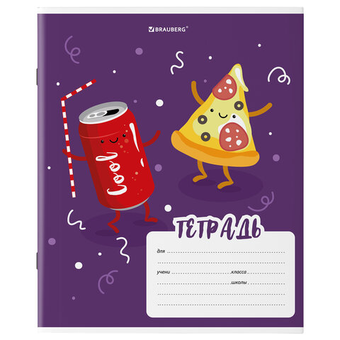 Тетрадь 18 л. BRAUBERG клетка, обложка картон, "Tasty food", 106478 Тетрадь 18 л. BRAUBERG клетка, обложка картон, "Tasty food", 106478