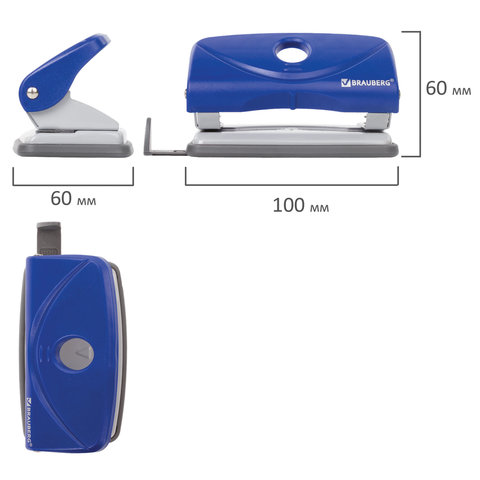 Дырокол BRAUBERG "Original", до 10 листов, синий, 227785 Дырокол BRAUBERG "Original", до 10 листов, синий, 227785