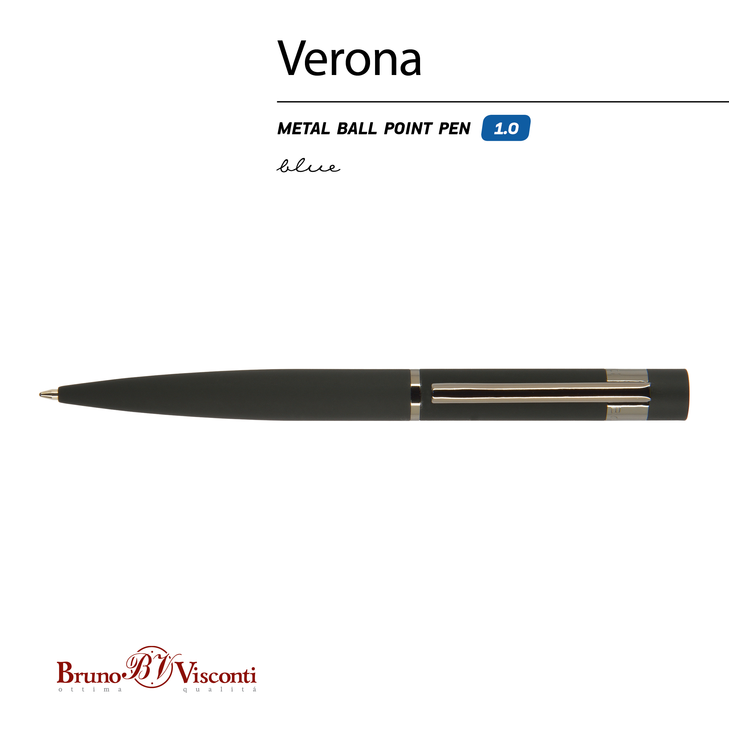 РУЧКА "VERONA" ШАРИКОВАЯ АВТОМАТИЧЕСКАЯ, ЧЕРНЫЙ МЕТАЛЛИЧЕСКИЙ КОРПУС РУЧКА "VERONA" ШАРИКОВАЯ АВТОМАТИЧЕСКАЯ, ЧЕРНЫЙ МЕТАЛЛИЧЕСКИЙ КОРПУС