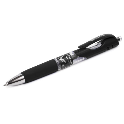 Ручка гелевая автоматическая с грипом BRAUBERG "Black Jack", ЧЕРНАЯ, Ручка гелевая автоматическая с грипом BRAUBERG "Black Jack", ЧЕРНАЯ,