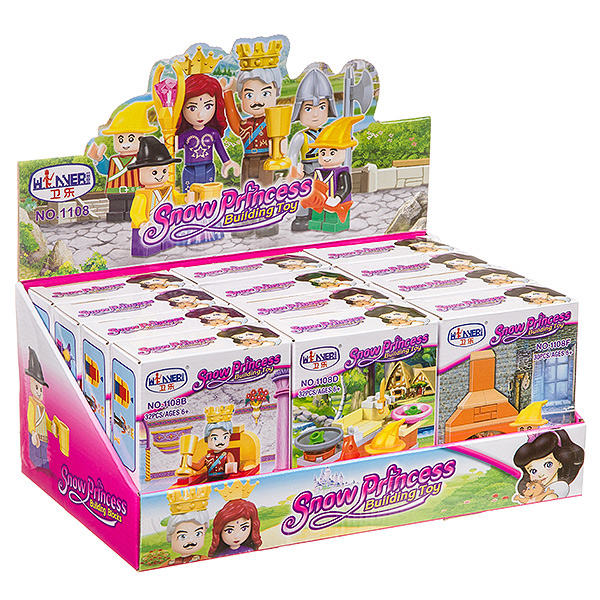 Набор конструкторов Snow Princess, 12 шт., 6 видов 10x12x4 см , арт.1108. Набор конструкторов Snow Princess, 12 шт., 6 видов 10x12x4 см , арт.1108.