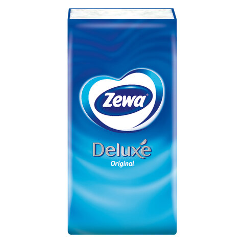 Платки носовые ZEWA Delux, 3-х слойные, 10 шт. х (спайка 10 пачек), 51174 Платки носовые ZEWA Delux, 3-х слойные, 10 шт. х (спайка 10 пачек), 51174
