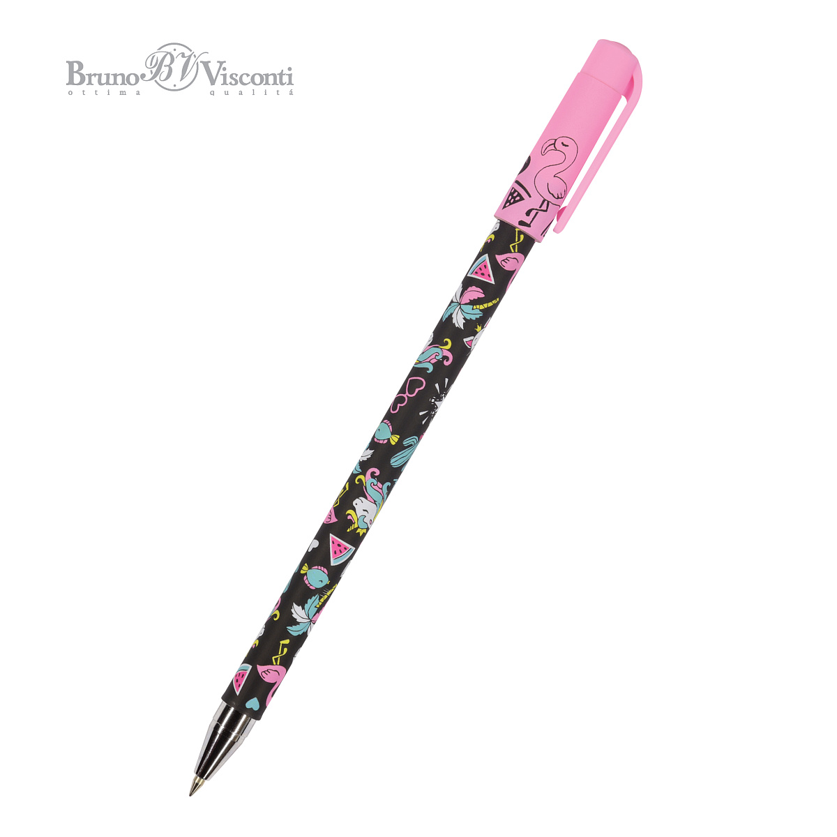 НАБОР ИЗ 5-ТИ РУЧЕК "HappyWrite. Микс 4" ШАРИКОВЫХ 0.5 ММ, СИНЯЯ