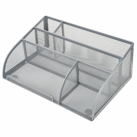 Подставка-органайзер BRAUBERG "Germanium", 5 секций, 255х180х105 мм, Подставка-органайзер BRAUBERG "Germanium", 5 секций, 255х180х105 мм,