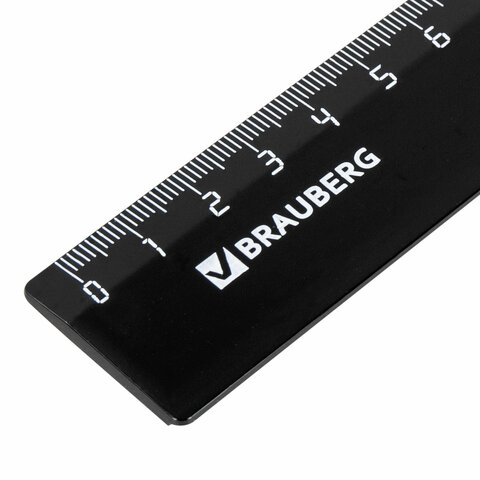 Линейка пластик 30 см, BRAUBERG, непрозрачная, черная, 210612 Линейка пластик 30 см, BRAUBERG, непрозрачная, черная, 210612