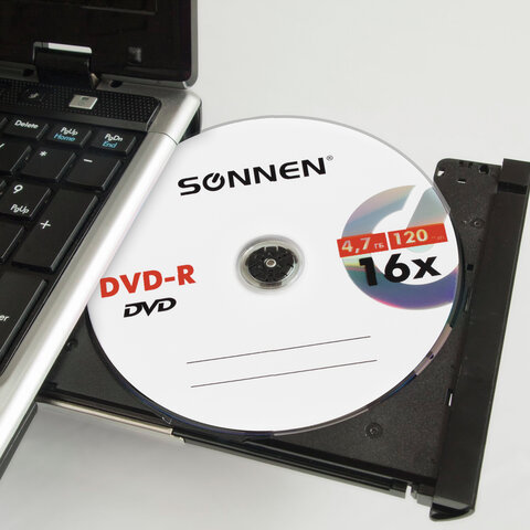 Диск DVD-R SONNEN 4,7 Gb 16x Bulk (термоусадка без шпиля), КОМПЛЕКТ 50 шт.,