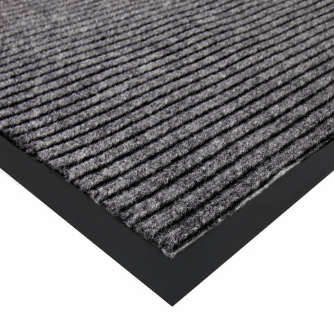 Коврик придверный 80х120 см, СЕРЫЙ, влаго-грязезащитный, 450 г/м2, ребристый,