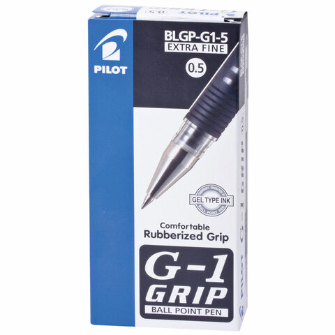 Ручка гелевая с грипом PILOT "G-1 Grip", ЧЕРНАЯ, корпус прозрачный, Ручка гелевая с грипом PILOT "G-1 Grip", ЧЕРНАЯ, корпус прозрачный,