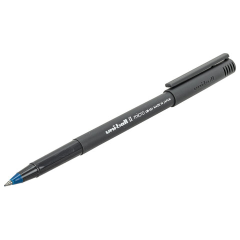 Ручка-роллер Uni-Ball II Micro, СИНЯЯ, корпус черный, узел 0,5 мм, линия 0,24 Ручка-роллер Uni-Ball II Micro, СИНЯЯ, корпус черный, узел 0,5 мм, линия 0,24