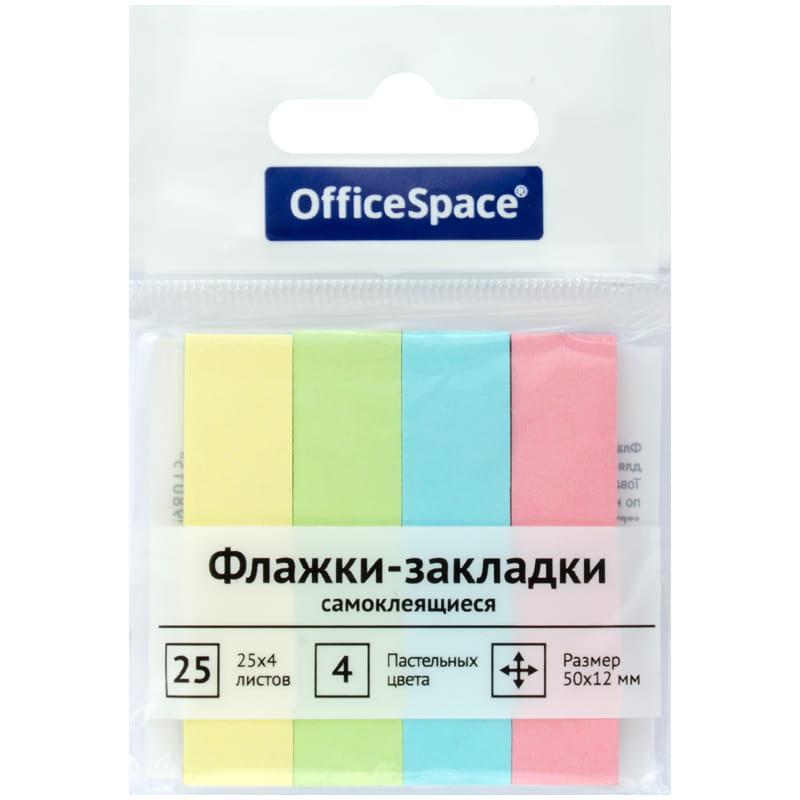 Флажки-закладки OfficeSpace, 50*12мм, 25л*4 пастельных цвета, европодвес. Флажки-закладки OfficeSpace, 50*12мм, 25л*4 пастельных цвета, европодвес.