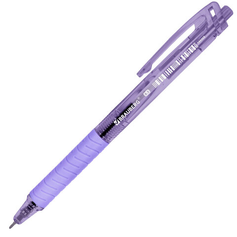 Ручка шариковая автоматическая с грипом BRAUBERG "CLASSIC PASTEL",
