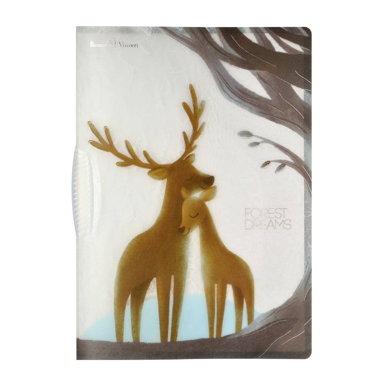 ПАПКА ФАЙЛ С ПЛАСТИКОВЫМ КЛИПОМ "FOREST DREAM", А4, 2 ВИДА