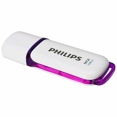 Флеш-диск 64 GB PHILIPS SNOW, разъем USB 3.0, фиолетовый, FM64FD75B/97 Флеш-диск 64 GB PHILIPS SNOW, разъем USB 3.0, фиолетовый, FM64FD75B/97