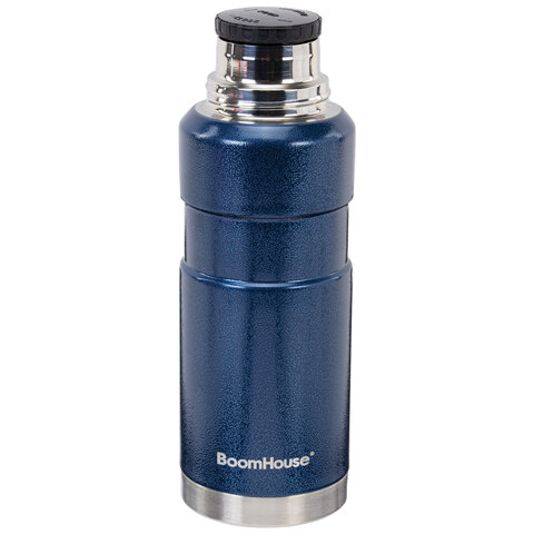 Термос 0,6 л, BOOMHOUSE (БумХаус) DARKBLUE, нержавеющая сталь SUS304, молотковая Термос 0,6 л, BOOMHOUSE (БумХаус) DARKBLUE, нержавеющая сталь SUS304, молотковая