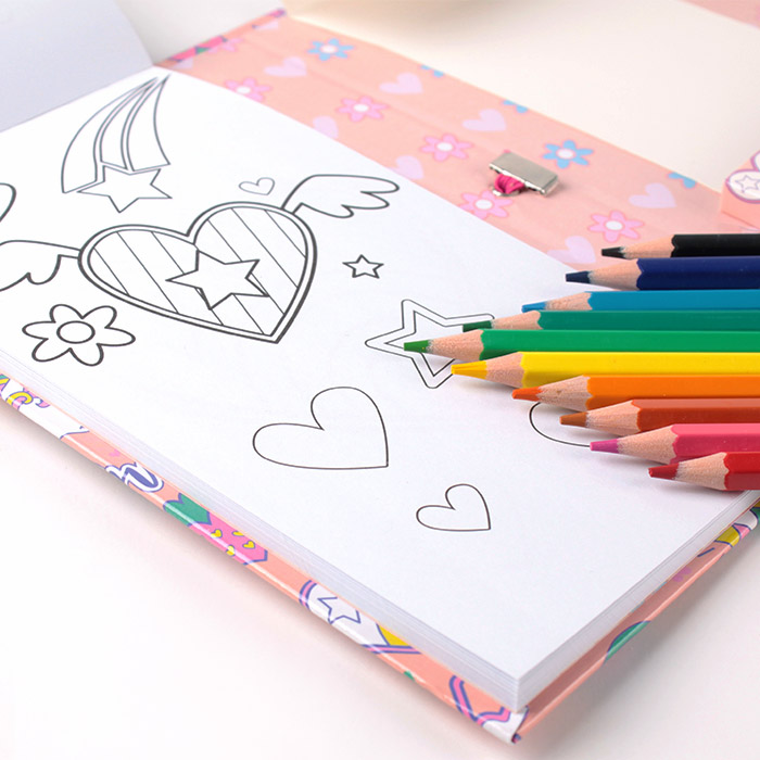 Раскраска с карандашами (комплект 2 раскраски (10*18см)+ 10 цв.карандашей) (4