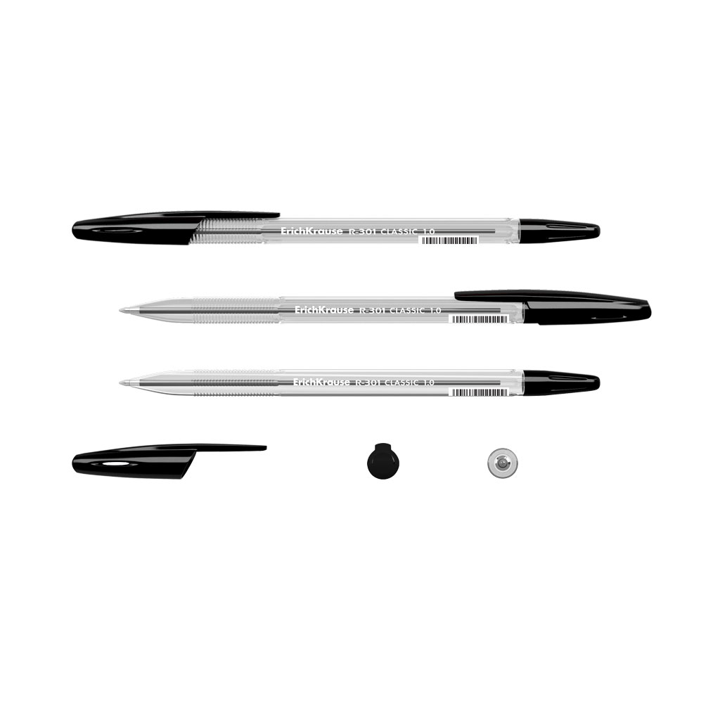 Ручка шариковая ErichKrause® R-301 Classic Stick 1.0, цвет чернил черный (в