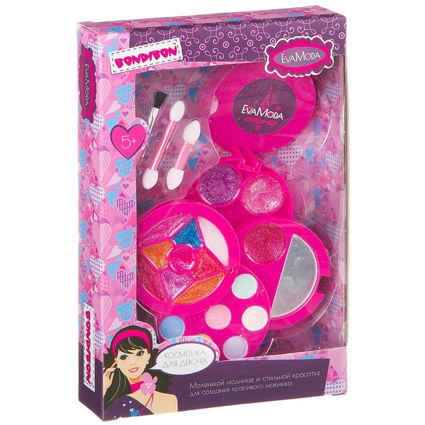 Набор детской декор. косметики Bondibon Eva Moda, BOX 24,5*16,5*3,5 см; Набор детской декор. косметики Bondibon Eva Moda, BOX 24,5*16,5*3,5 см;