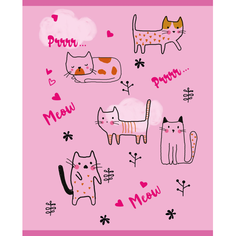 Тетрадь общая А5 48л №1 School Friendly cats,клет,скреп, ВД-лак Тетрадь общая А5 48л №1 School Friendly cats,клет,скреп, ВД-лак