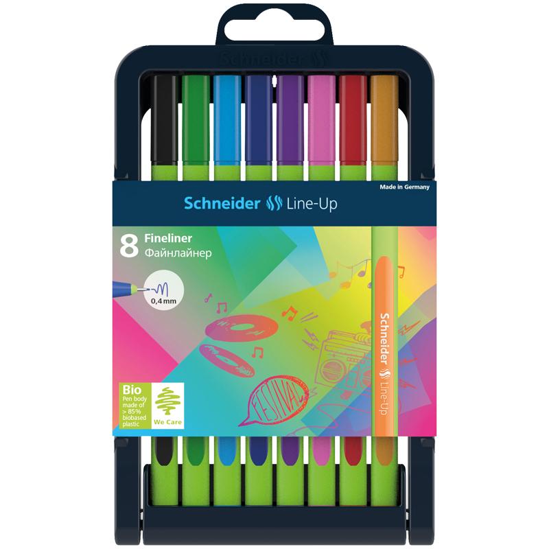 Набор капиллярных ручек Schneider "Line-Up" 08цв., 0,4мм, европодвес Набор капиллярных ручек Schneider "Line-Up" 08цв., 0,4мм, европодвес