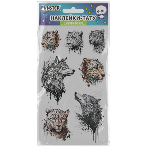 Наклейки-тату переводные "Цветные", 20,5х10 см, ассорти 12 видов, Наклейки-тату переводные "Цветные", 20,5х10 см, ассорти 12 видов,