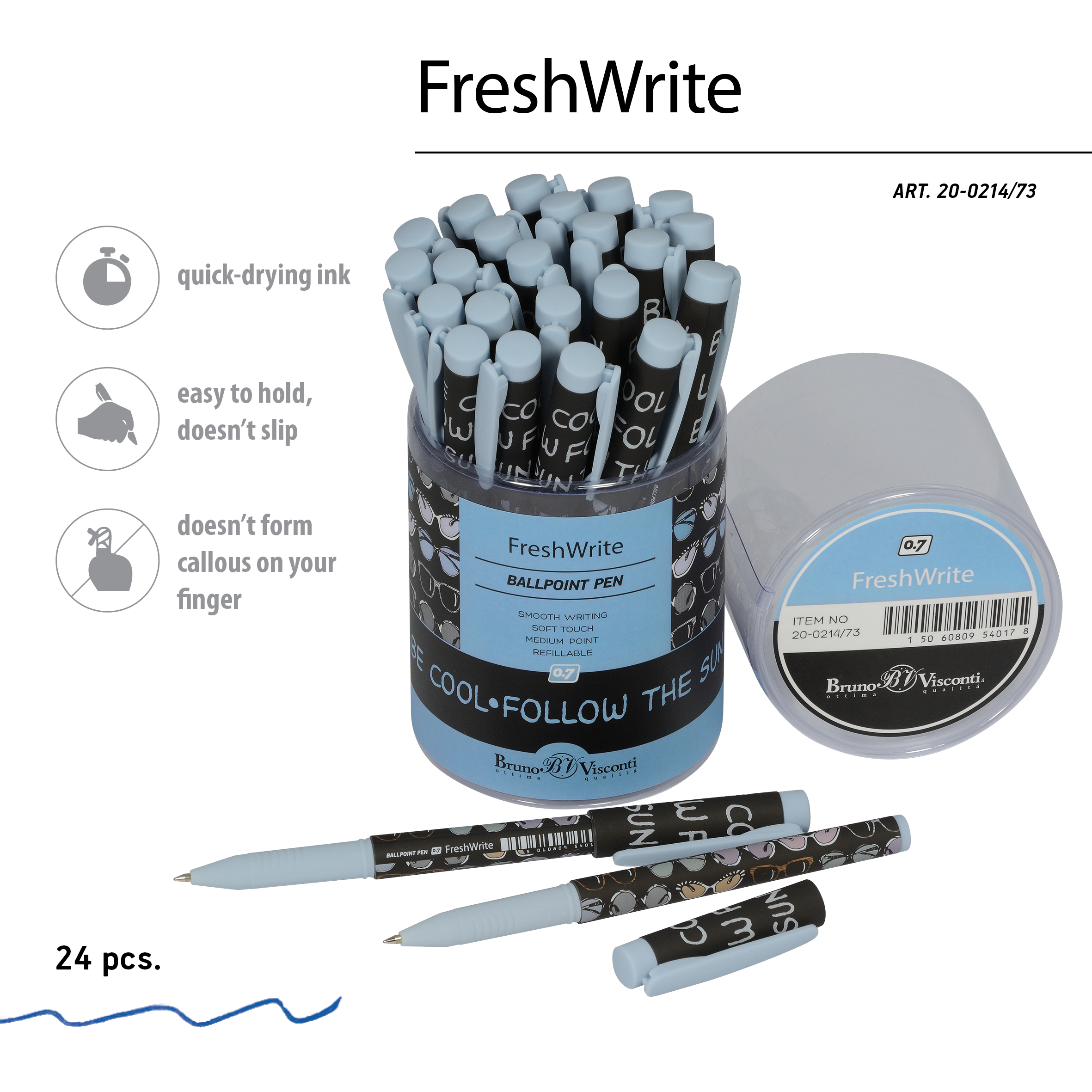 РУЧКА "FreshWrite. Дамские штучки. Очки" ШАРИКОВАЯ 0.7 ММ, СИНЯЯ РУЧКА "FreshWrite. Дамские штучки. Очки" ШАРИКОВАЯ 0.7 ММ, СИНЯЯ