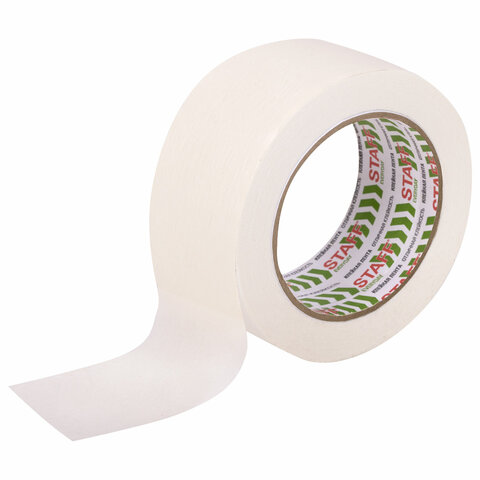 Клейкая лента малярная креппированная 48 мм x 50 м, КОМПЛЕКТ 6 шт., STAFF