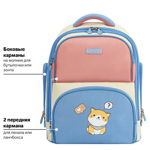 Рюкзак BRAUBERG CLASSIC, легкий каркас, премиум материал, "Tender", Рюкзак BRAUBERG CLASSIC, легкий каркас, премиум материал, "Tender",