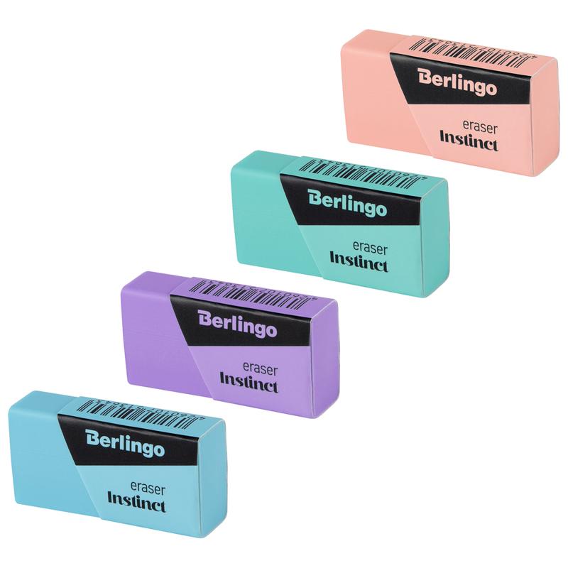 Ластик Berlingo "Instinct", термопластичная резина, цвета ассорти, Ластик Berlingo "Instinct", термопластичная резина, цвета ассорти,