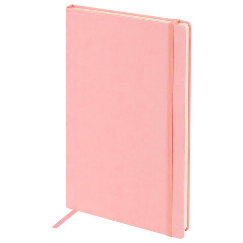 Скетчбук, слоновая кость 140 г/м2 210х297 мм, 80 л., КОЖЗАМ, резинка, BRAUBERG