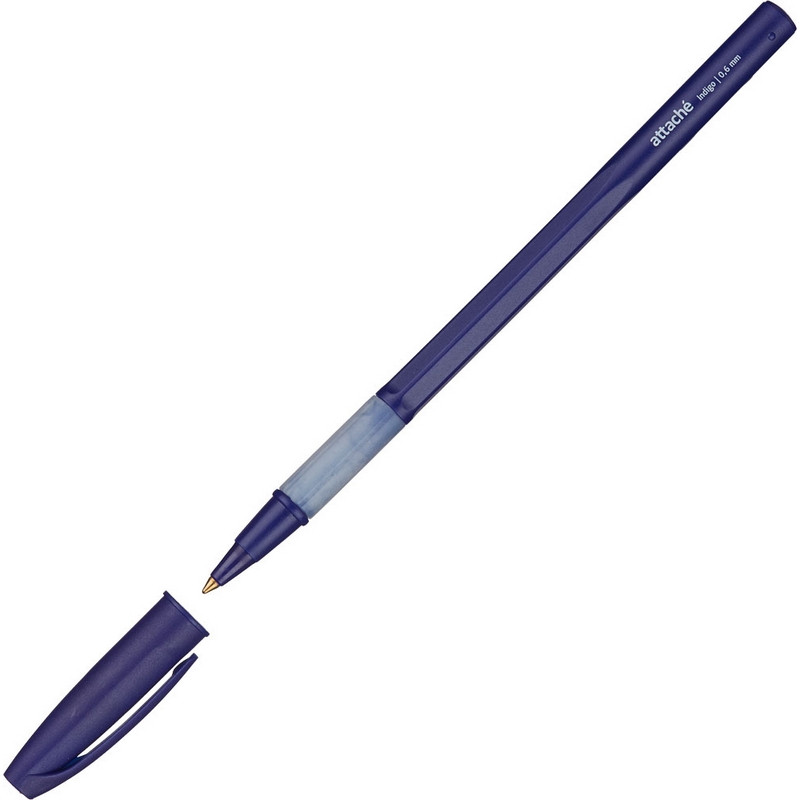 Ручка шариковая Attache Indigo с манжеткой, син. стерж штр. 4680237039316 Ручка шариковая Attache Indigo с манжеткой, син. стерж штр. 4680237039316