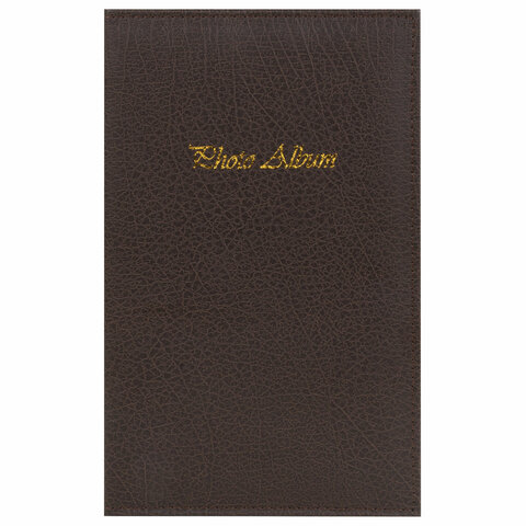 Фотоальбом BRAUBERG на 156 фото 10х15 см, под гладкую кожу, на кольцах,