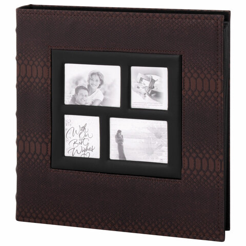 Фотоальбом BRAUBERG на 500 фотографий 10х15 см, обложка под кожу рептилии, рамка Фотоальбом BRAUBERG на 500 фотографий 10х15 см, обложка под кожу рептилии, рамка