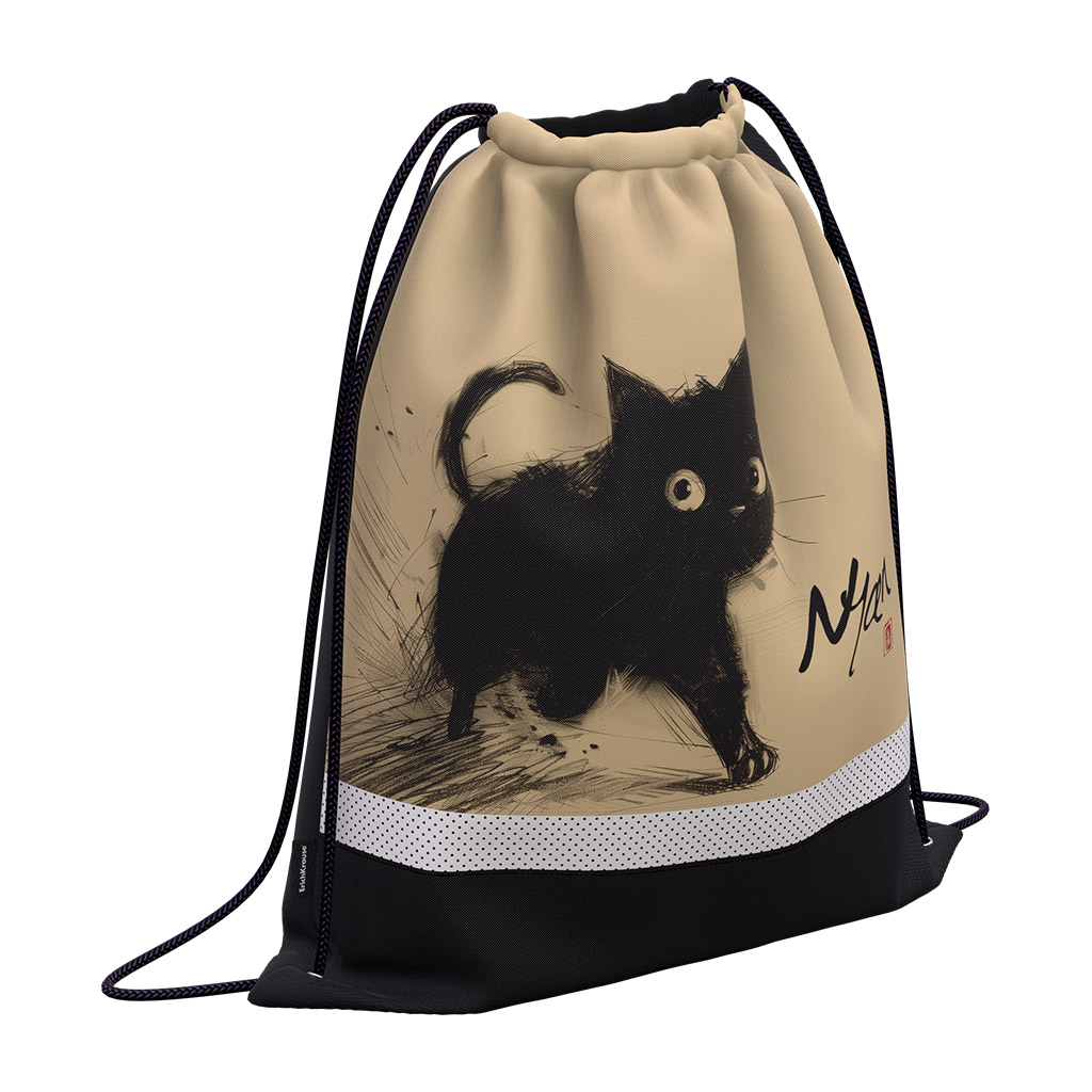 Мешок для обуви ErichKrause с вентиляцией 500x410мм Blur Cat Мешок для обуви ErichKrause с вентиляцией 500x410мм Blur Cat