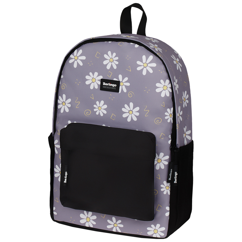 Рюкзак Berlingo Casual "Chamomile black" 39,5*27*13см, 1 отделение, 3 Рюкзак Berlingo Casual "Chamomile black" 39,5*27*13см, 1 отделение, 3