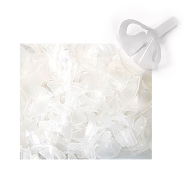 Зажимы Белые 100 шт/уп Зажимы Белые 100 шт/уп