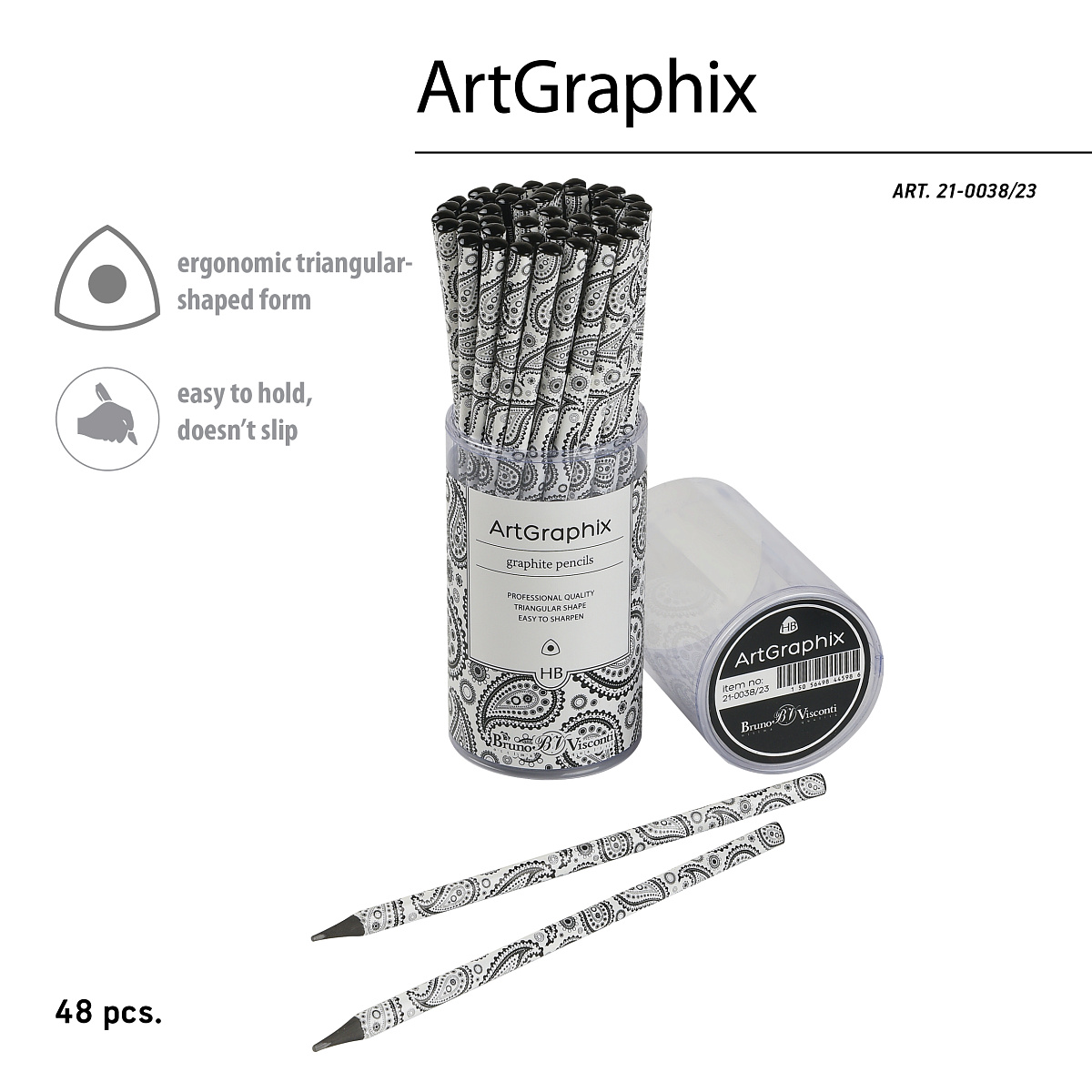 КАРАНДАШ ЧЕРНОГРАФИТОВЫЙ "ArtGraphix. Cashmere pattern" НВ