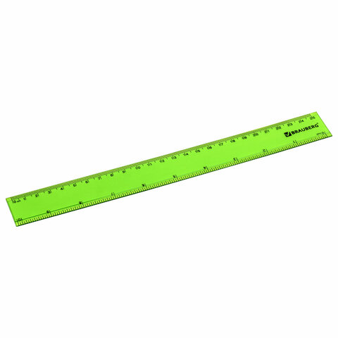 Линейка пластиковая 25 см, BRAUBERG, прозрачная, неоновая, ассорти, 210835 Линейка пластиковая 25 см, BRAUBERG, прозрачная, неоновая, ассорти, 210835