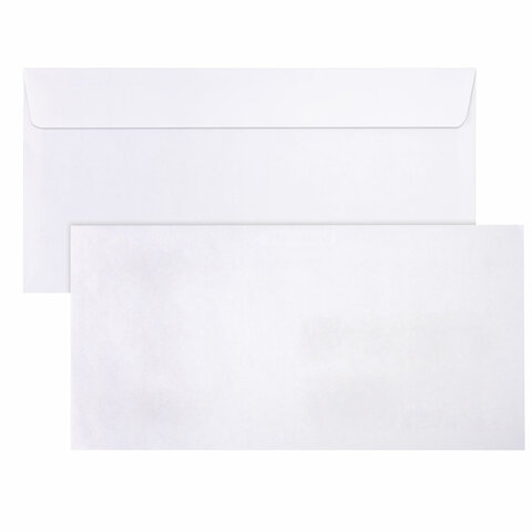 Конверты Е65 (110х220 мм), отрывная лента, внутренняя запечатка, КОМПЛЕКТ 100 Конверты Е65 (110х220 мм), отрывная лента, внутренняя запечатка, КОМПЛЕКТ 100