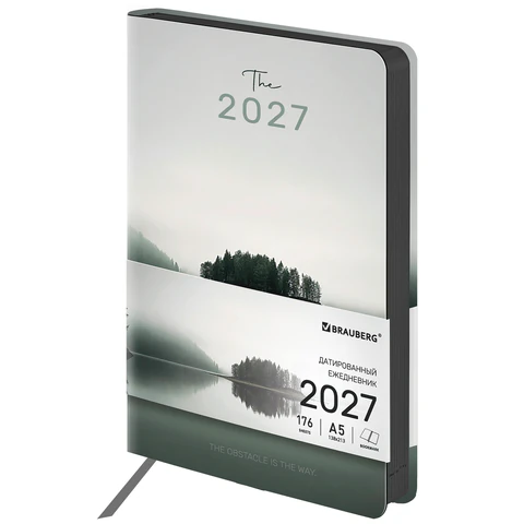 Ежедневник датированный 2027, А5, 138x213 мм, BRAUBERG "Vista", под Ежедневник датированный 2027, А5, 138x213 мм, BRAUBERG "Vista", под