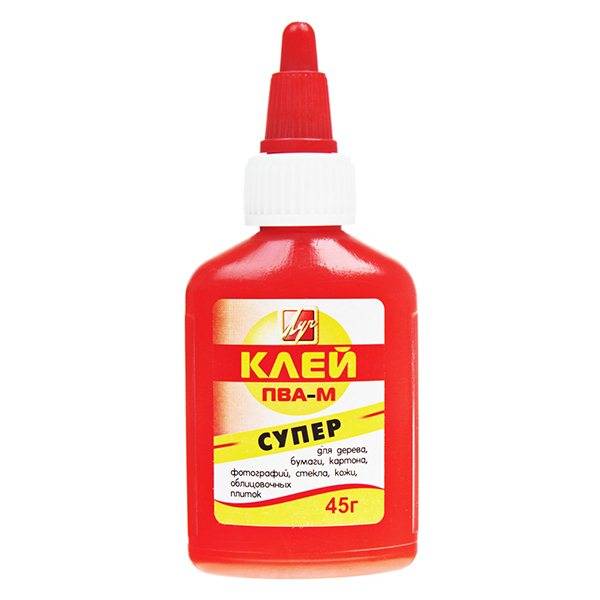 Клей ПВА красн.флакон 45г 18С1188-08 Клей ПВА красн.флакон 45г 18С1188-08