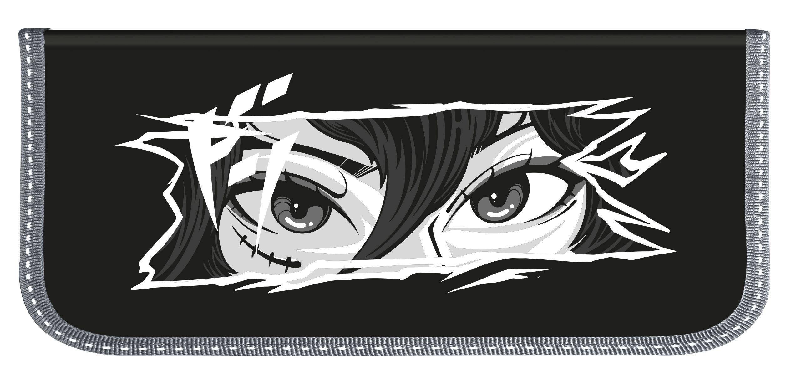 Пенал 1 секция, маленький Schoolformat ГЛАЗА В НОЧИ 190х65х10 мм черн. картон Пенал 1 секция, маленький Schoolformat ГЛАЗА В НОЧИ 190х65х10 мм черн. картон