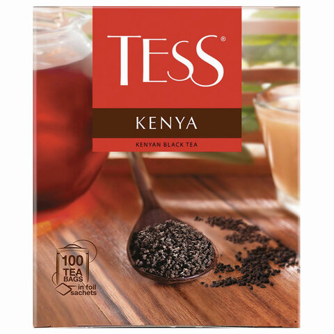 Чай TESS (Тесс) "Kenya", черный, 100 пакетиков в конвертах по 2 г, Чай TESS (Тесс) "Kenya", черный, 100 пакетиков в конвертах по 2 г,