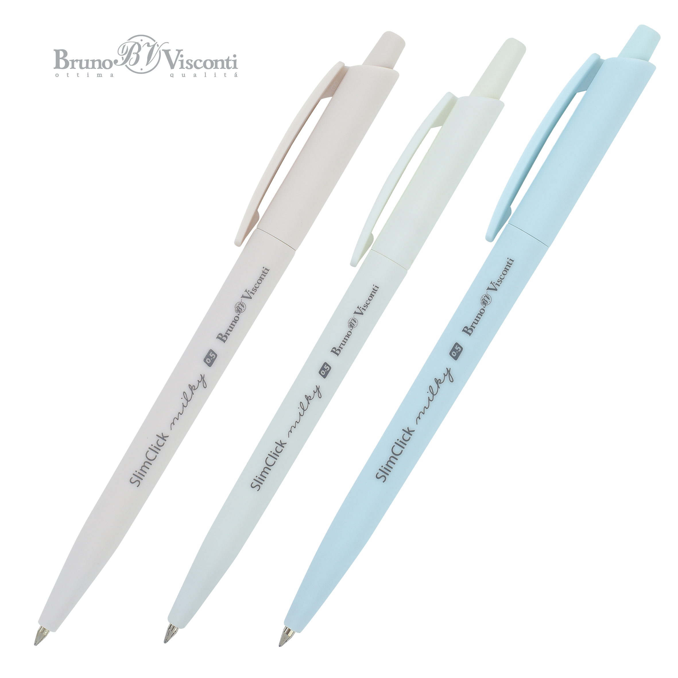 РУЧКА "SlimClick.MILKY" ШАРИКОВАЯ АВТОМАТИЧЕСКАЯ 0.5 ММ, СИНЯЯ 3 ВИДА РУЧКА "SlimClick.MILKY" ШАРИКОВАЯ АВТОМАТИЧЕСКАЯ 0.5 ММ, СИНЯЯ 3 ВИДА